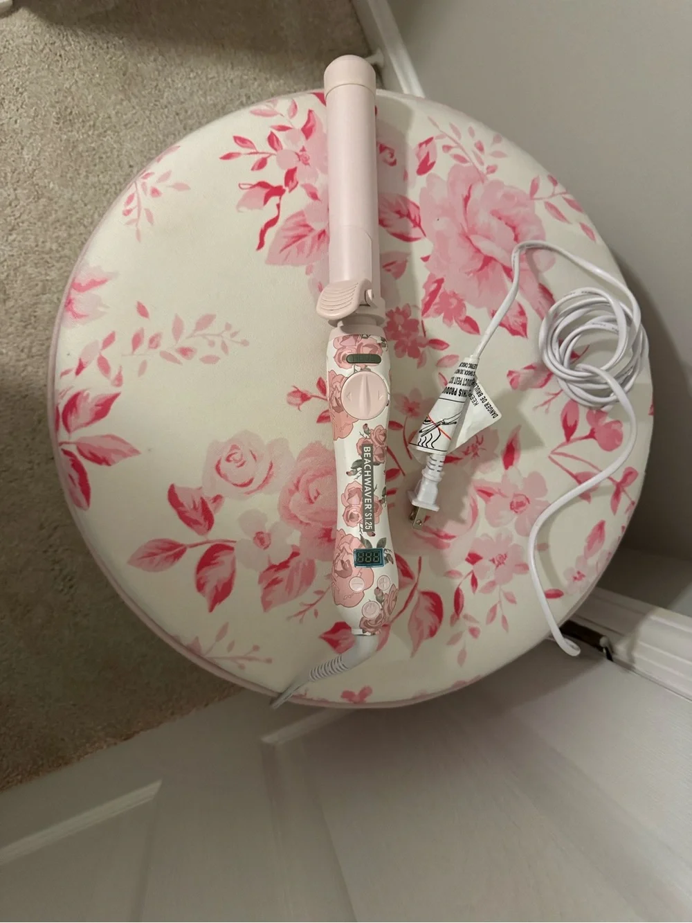 Beachwaver Co Floral Pink Styling Iron S1.25